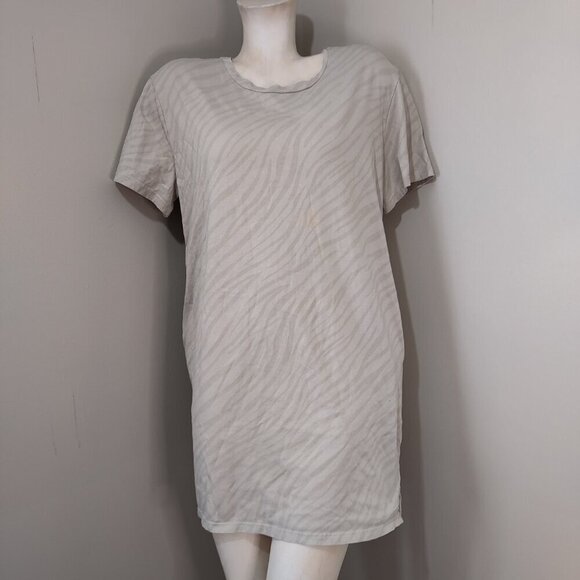 SMASH + TESS Sahara Tiger Everyday T-Shirt Dress L Made In Canada S+T - Picture 9 of 10